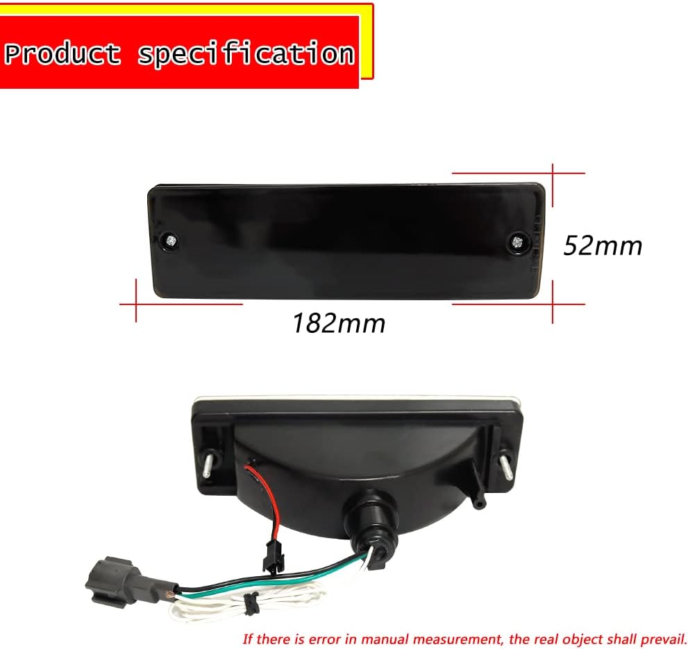 for 1988-1997 Nissan Hardbody Pickup, 1988-1995 Nissan Pathfinder Front Bumper Turn Signal DRL Daytime Running Light Smoked Lens Amber/White LED Lamp