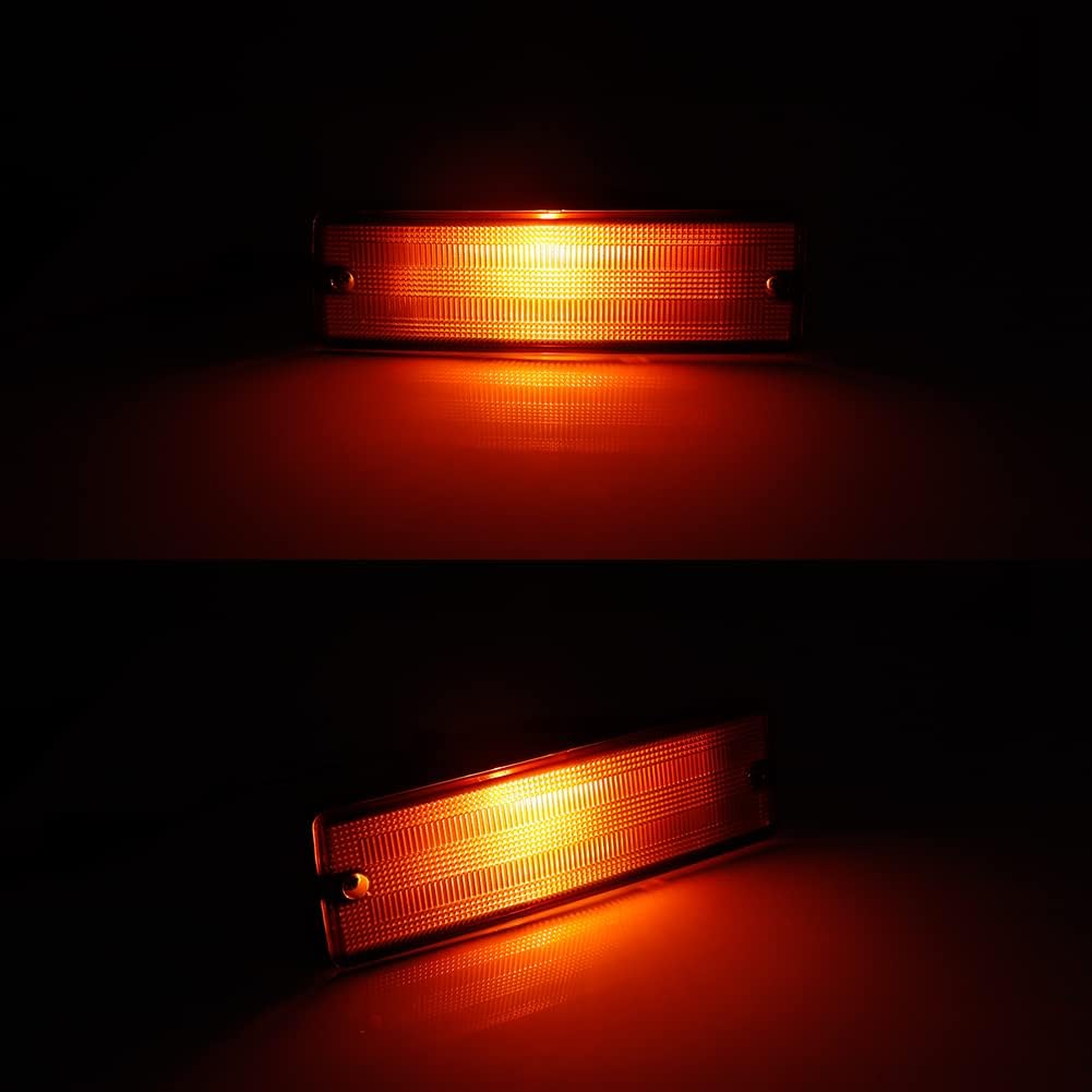 for 1988~1997 Nissan Hardbody Pickup, 1988~1995 Nissan Pathfinder Front Bumper Turn Signal Light Smoked Lens Amber Lamp
