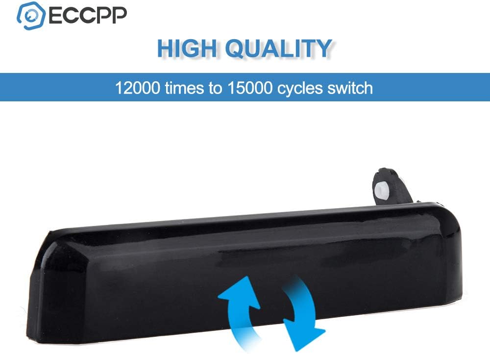 Nissan D21 Door Handles Exterior outside Outer Front Driver Side for 1995-1997 for Nissan Pickup 1987-1995 for Nissan Pathfinder Black(2Pcs)