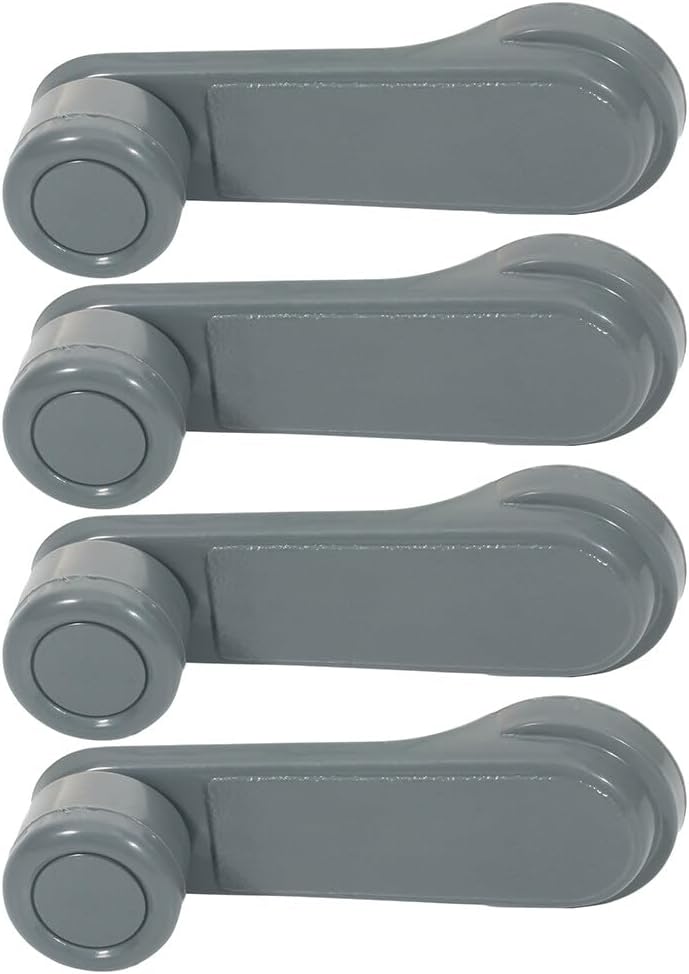 Nissan D21 Window Crank Handle Door Handle Compatible with 1985-1993 for Nissan D21 Hardbody Pickup,1985-1993 for Nissan 720 Driver Passenger Gray-4Pcs