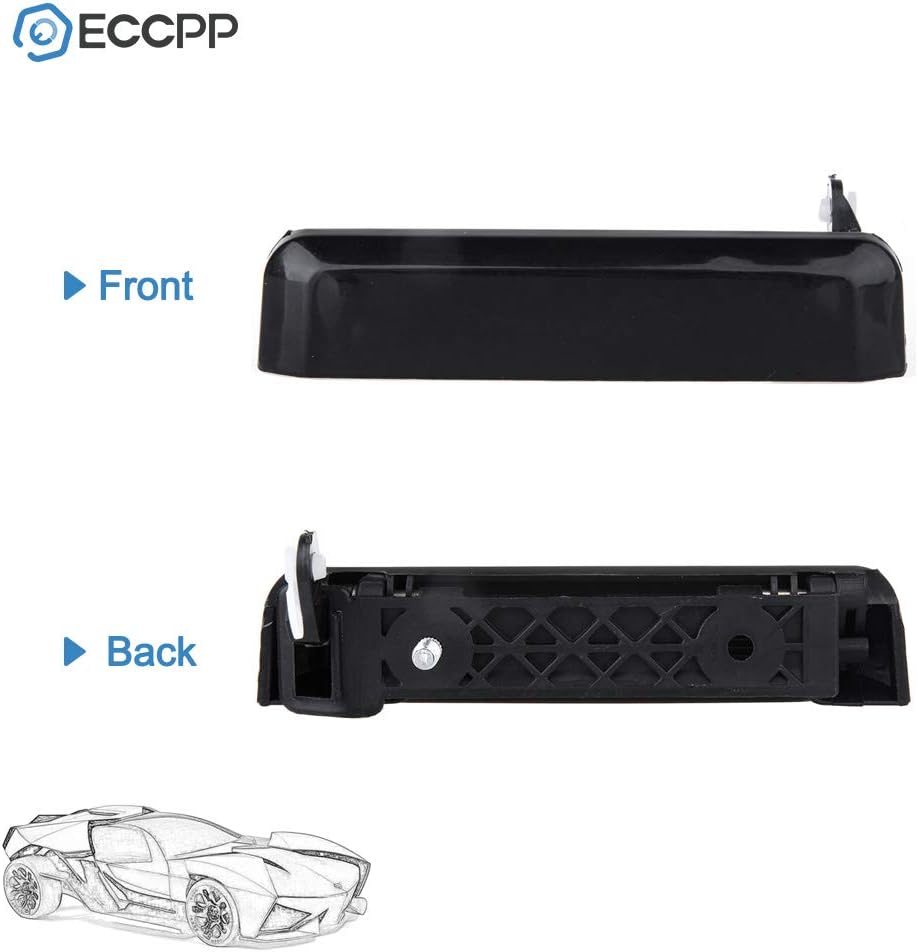 Nissan D21 Door Handles Exterior outside Outer Front Driver Side for 1995-1997 for Nissan Pickup 1987-1995 for Nissan Pathfinder Black(2Pcs)