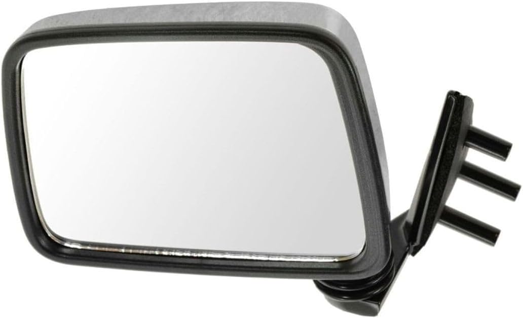 Nissan D21 Mirror Manual Folding Left Side for Nissan for Pathfinder 1987-1995 for Pickup 1995-1997 for D21 1986-1994 Truck Hardbody 3-Mounting Hole Quantity Chrome Black Paint to Match Clear Flat