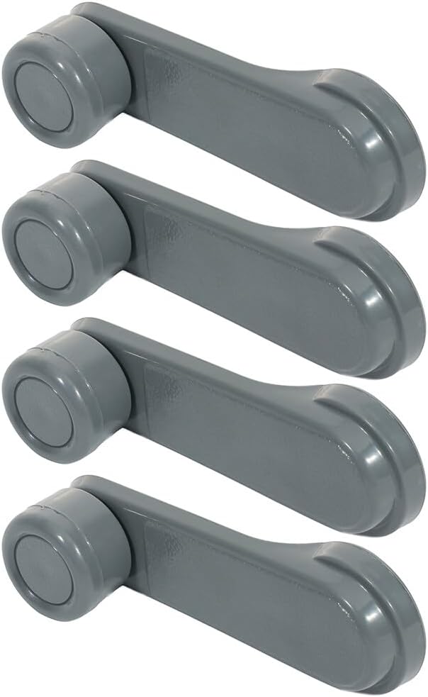 Nissan D21 Window Crank Handle Door Handle Compatible with 1985-1993 for Nissan D21 Hardbody Pickup,1985-1993 for Nissan 720 Driver Passenger Gray-4Pcs