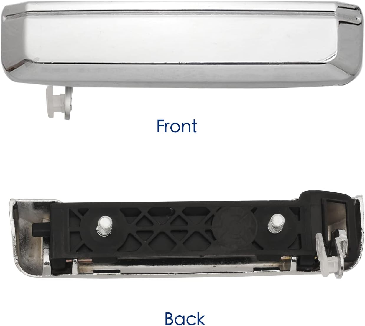 Nissan Hardbody D21 Pair of Chrome Exterior Door Handles for Nissan Hardbody D21 Pickup 1986-1994, Front Rear Driver & Passenger Side Replaces# 90008, 90009
