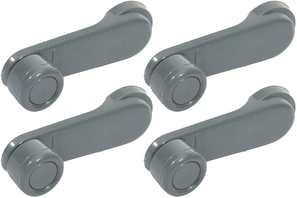 Nissan D21 Window Crank Handle Door Handle Compatible with 1985-1993 for Nissan D21 Hardbody Pickup,1985-1993 for Nissan 720 Driver Passenger Gray-4Pcs