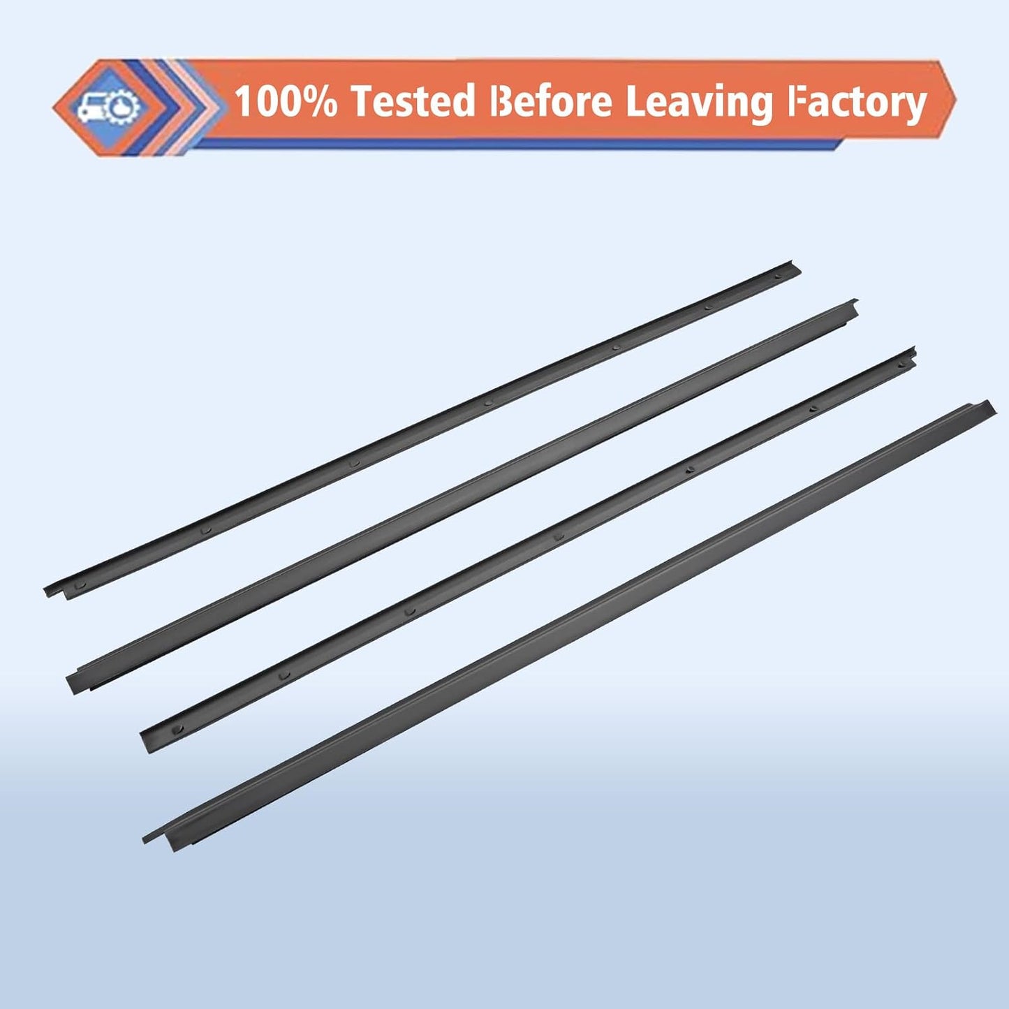 Pickup D21 Hardbody 4 Pcs Black Car Outer & Inner Door Window Moulding Trim Weatherstrip Seal Belt Compatible with Nissan Vehicle 1986-1994 Pickup D21 Hardbody, Replace#80820-01G00 80821-01G00 80834-01G00 80835-01G00