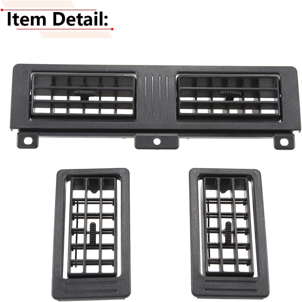 Nissan D21Dashboard Heater Air Vent Grille Set Compatible with Nissan Navara D21 Hardbody Pickup 1986 to 1997 Year, Black Color