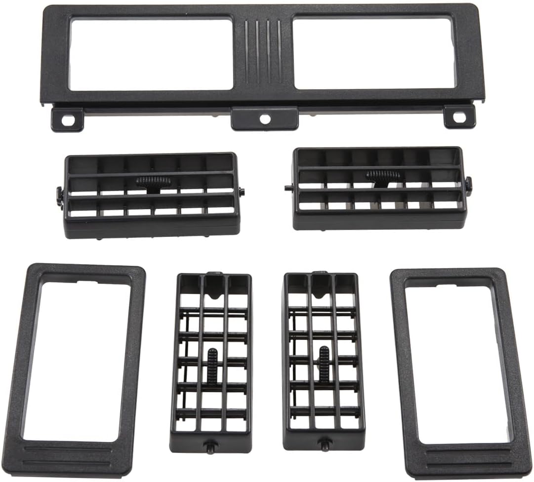 Nissan D21Dashboard Heater Air Vent Grille Set Compatible with Nissan Navara D21 Hardbody Pickup 1986 to 1997 Year, Black Color