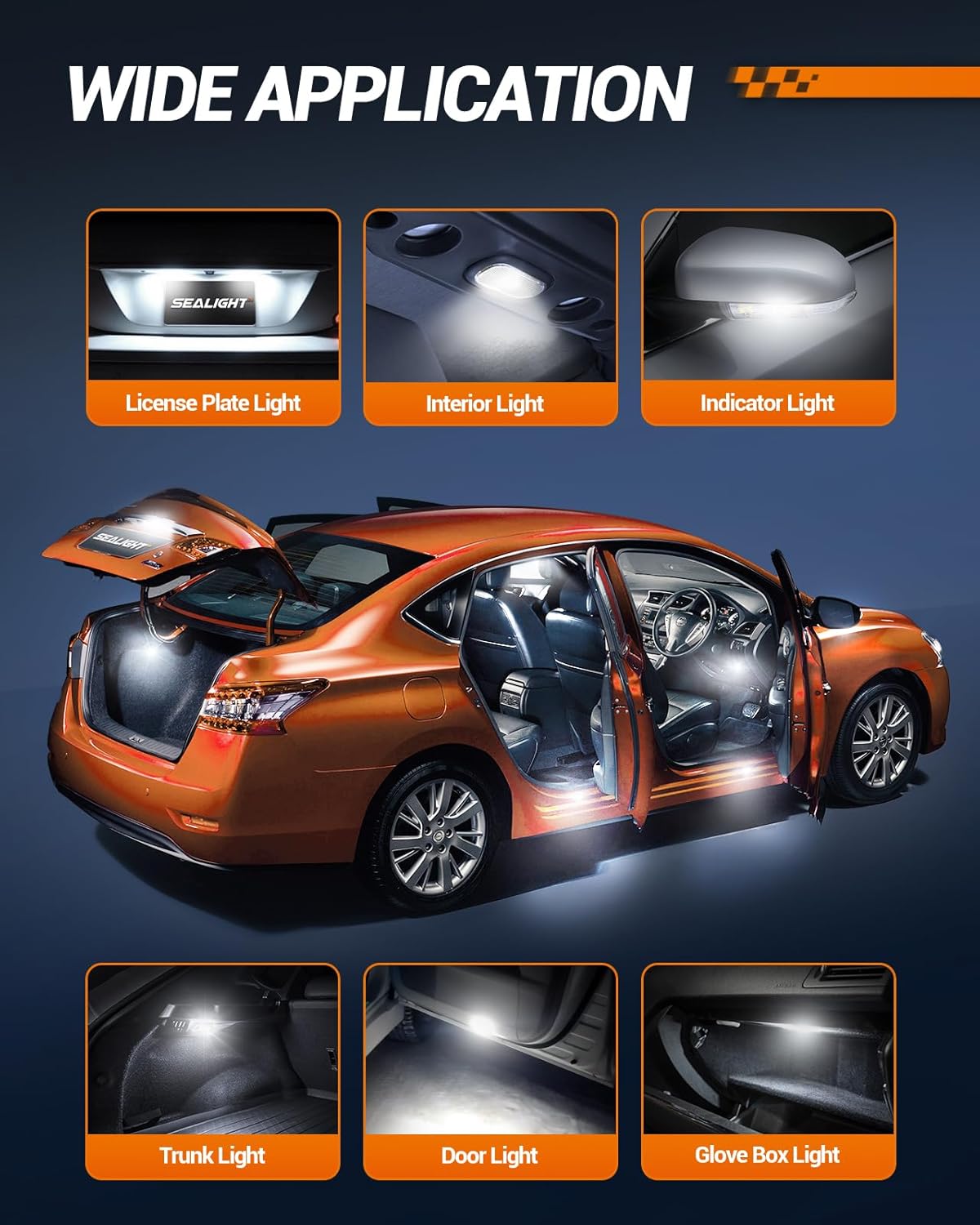 Nissan D21 Dome Light 31Mm DE3175 LED Bulb White 6500K Bright Interior Car Light Error Free CANBUS CSP-2525 Ceramic Chipsets DE3021 DE3022 for Car Interior Dome Map Door License Plate Lights Bulbs (Pack of 2)