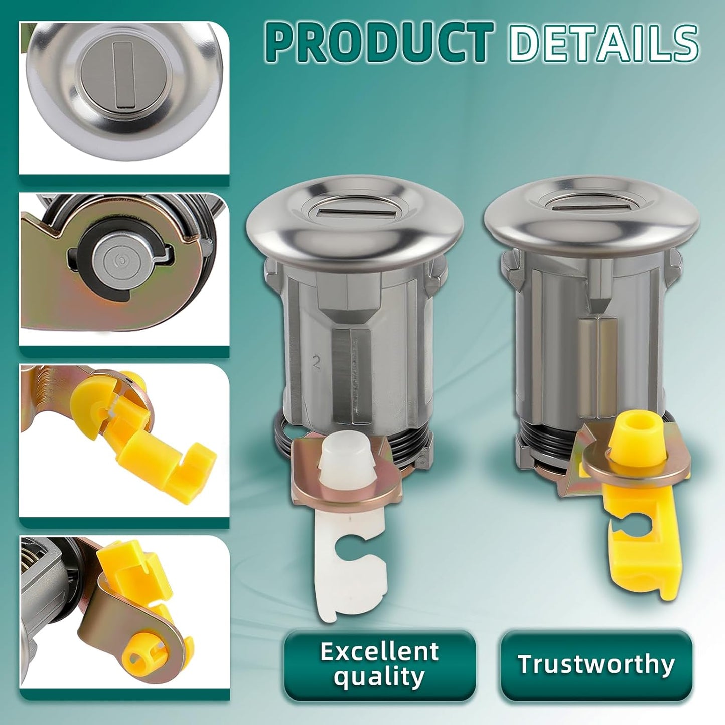 Nissan D21 2Pcs Left & Right Door Lock Set W/Key Fit for Nissan Pickup Hardbody D21 Navara King Cab Pickup 1986-1998 Models Replace# 80600-01G25 80601-01G25