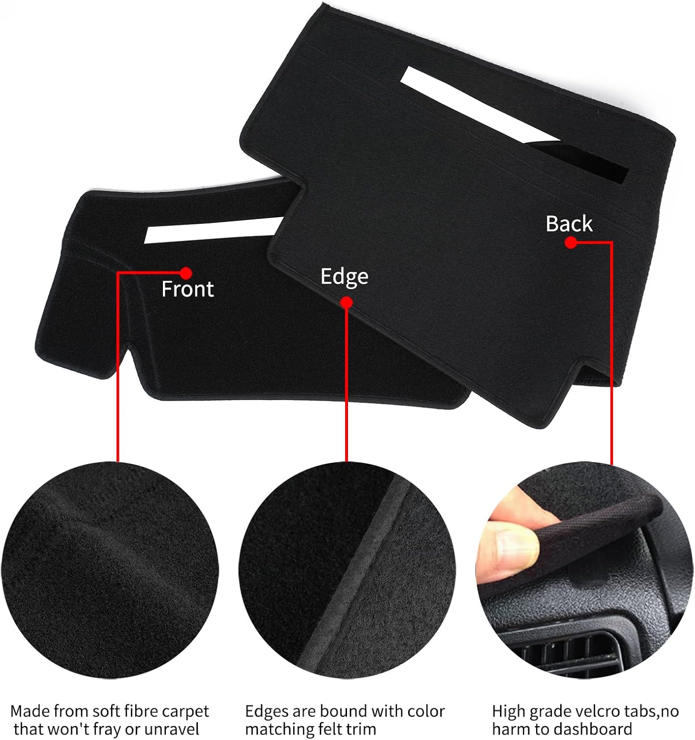 Nissan D21 Dashboard Cover Dash Cover Mat Pad Custom Fit for Nissan Pathfinder D21 Hardbody Pickup Truck 1986 1987 1988 1989 1990 1991 1992 1993 (Black)