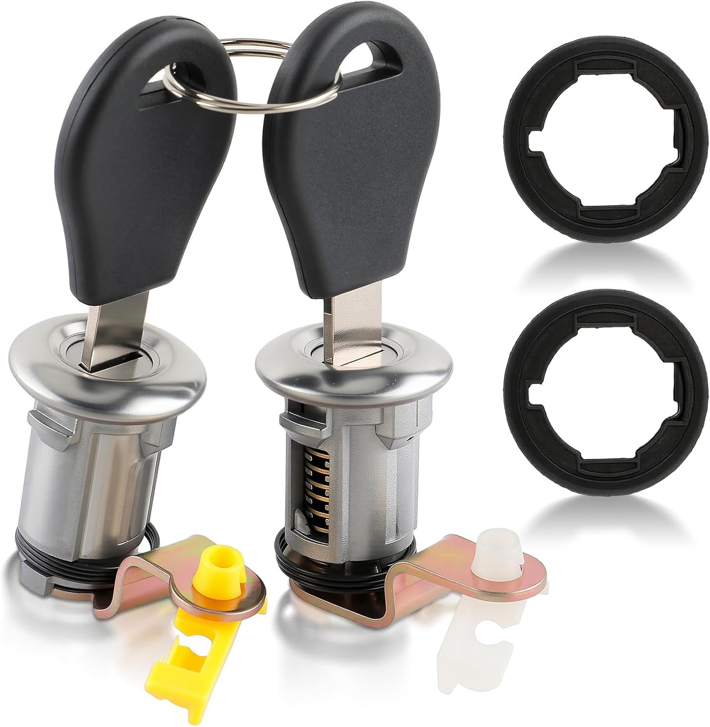 Nissan D21 2Pcs Left & Right Door Lock Set W/Key Fit for Nissan Pickup Hardbody D21 Navara King Cab Pickup 1986-1998 Models Replace# 80600-01G25 80601-01G25