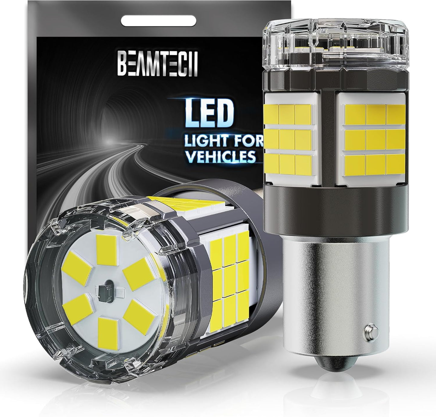 Nissan D21 Reverse Light 1156 LED Bulbs for Turn Signal Lights, Build-In CANBUS, 6500K White Super Brighte, 1141 1003 7506 BA15S Reverse Back up Lights, Tail Brake Parking Lights, Pack of 2