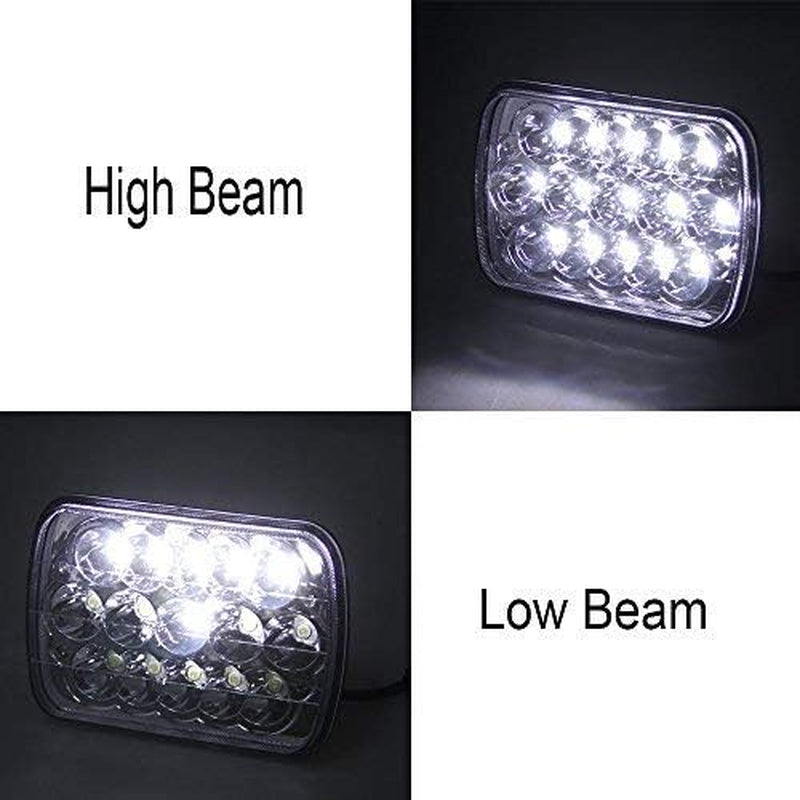 DOT Approved Super Bright Pair 5X7'' 7X6''Inch Headlights Hi-Lo Beam Compatible with Nissan Pickup Hardbody 240SX D21 NX