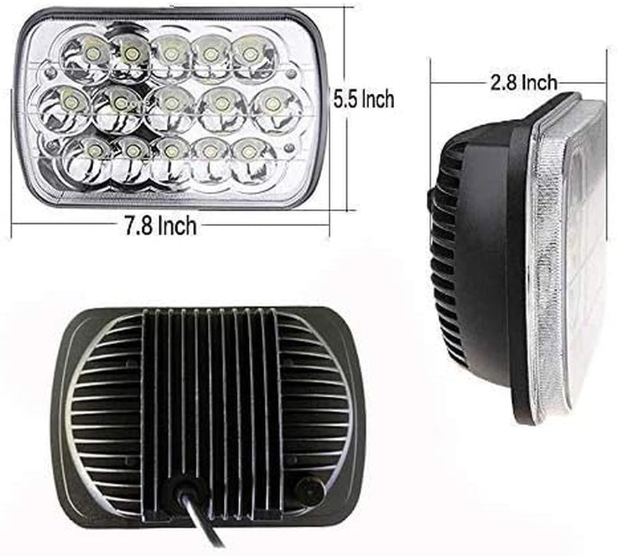 DOT Approved Super Bright Pair 5X7'' 7X6''Inch Headlights Hi-Lo Beam Compatible with Nissan Pickup Hardbody 240SX D21 NX