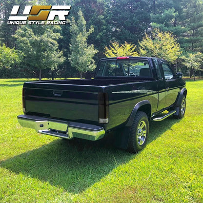 USR 86-97 Pickup Hardbody Tail Light – 2 Piece Replacement Tail Lamps (Left + Right) - Compatible with 1986-1997 Nissan Hardbody Pickup Truck All Models (Dark Cherry Red Lens and Sockets Included)