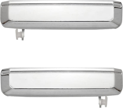 Nissan Hardbody D21 Pair of Chrome Exterior Door Handles for Nissan Hardbody D21 Pickup 1986-1994, Front Rear Driver & Passenger Side Replaces# 90008, 90009