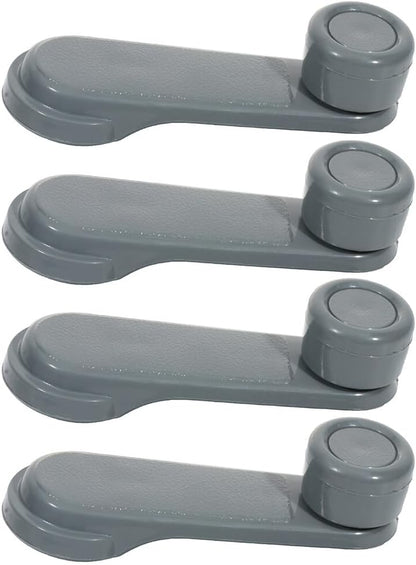 Nissan D21 Window Crank Handle Door Handle Compatible with 1985-1993 for Nissan D21 Hardbody Pickup,1985-1993 for Nissan 720 Driver Passenger Gray-4Pcs
