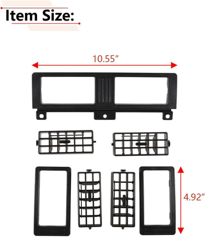 Nissan D21Dashboard Heater Air Vent Grille Set Compatible with Nissan Navara D21 Hardbody Pickup 1986 to 1997 Year, Black Color
