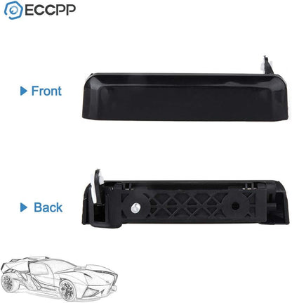 Nissan D21 Door Handles Exterior outside Outer Front Driver Side for 1995-1997 for Nissan Pickup 1987-1995 for Nissan Pathfinder Black(2Pcs)