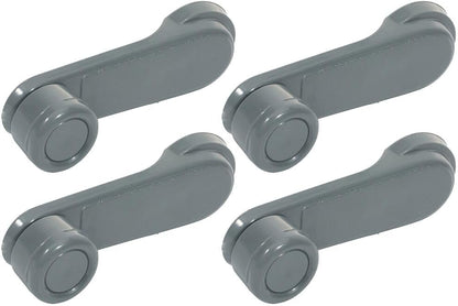 Nissan D21 Window Crank Handle Door Handle Compatible with 1985-1993 for Nissan D21 Hardbody Pickup,1985-1993 for Nissan 720 Driver Passenger Gray-4Pcs