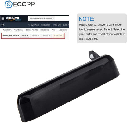 Nissan D21 Door Handles Exterior outside Outer Front Driver Side for 1995-1997 for Nissan Pickup 1987-1995 for Nissan Pathfinder Black(2Pcs)