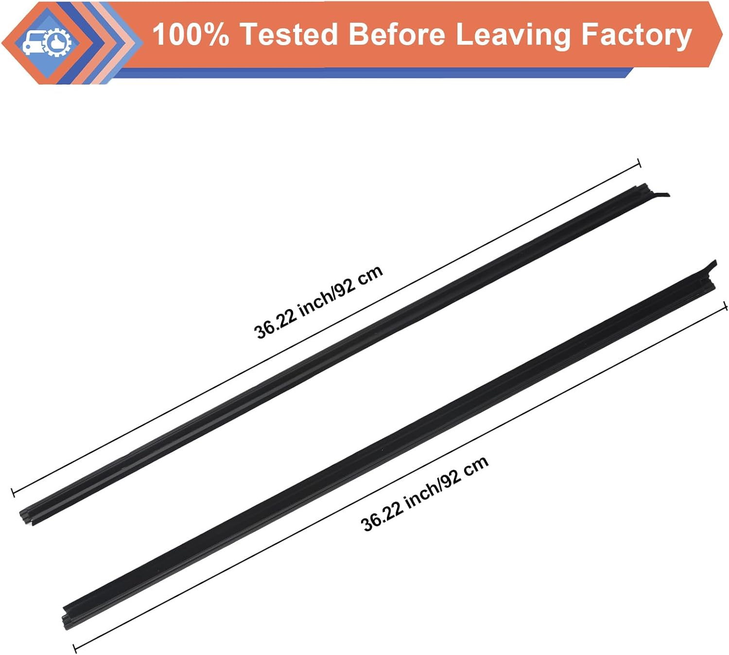 Pickup D21 Hardbody 2 Pcs Black Car Outer Door Window Moulding Trim Weatherstrip Seal Belt Compatible with Nissan Vehicle 1986-1994 Pickup D21 Hardbody, Replace#80820-01G00, 80821-01G00