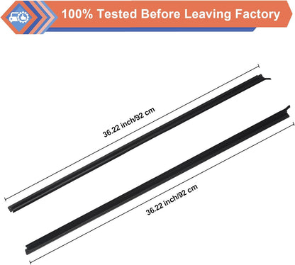 Pickup D21 Hardbody 2 Pcs Black Car Outer Door Window Moulding Trim Weatherstrip Seal Belt Compatible with Nissan Vehicle 1986-1994 Pickup D21 Hardbody, Replace#80820-01G00, 80821-01G00