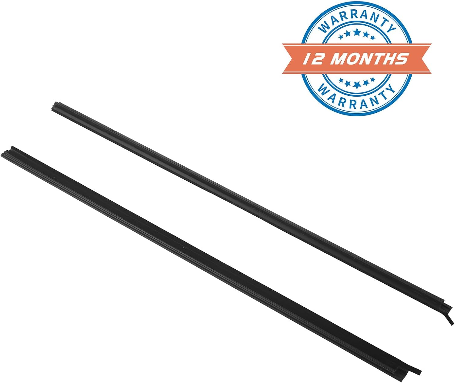 Pickup D21 Hardbody 2 Pcs Black Car Outer Door Window Moulding Trim Weatherstrip Seal Belt Compatible with Nissan Vehicle 1986-1994 Pickup D21 Hardbody, Replace#80820-01G00, 80821-01G00