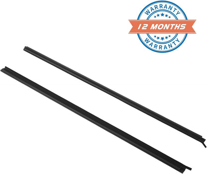 Pickup D21 Hardbody 2 Pcs Black Car Outer Door Window Moulding Trim Weatherstrip Seal Belt Compatible with Nissan Vehicle 1986-1994 Pickup D21 Hardbody, Replace#80820-01G00, 80821-01G00