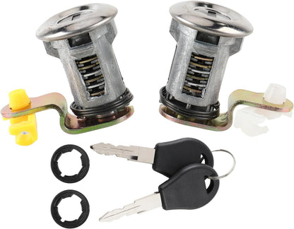Nissan D21 2Pcs Left & Right Door Lock Set W/Key Fit for Nissan Pickup Hardbody D21 Navara King Cab Pickup 1986-1998 Models Replace# 80600-01G25 80601-01G25