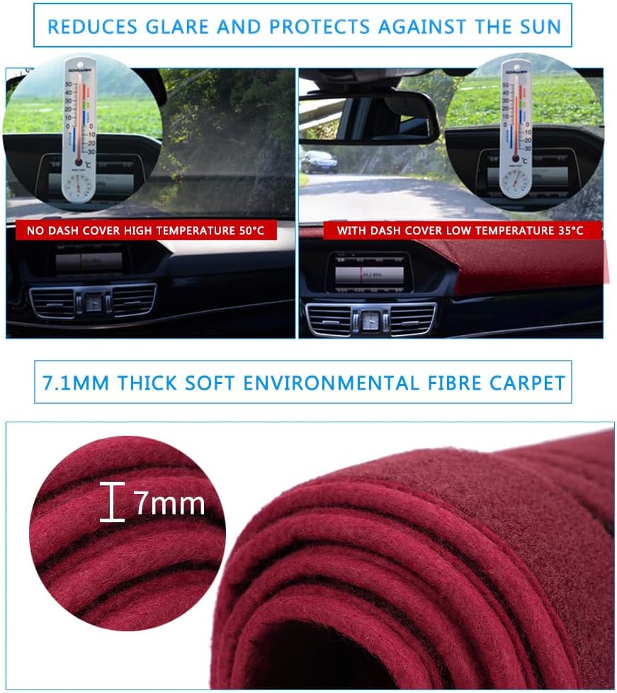  Nissan D21 Dashboard Cover Dash Cover Mat Pad Custom Fit for Nissan Pathfinder D21 Hardbody Pickup Truck 1986 1987 1988 1989 1990 1991 1992 1993 (Maroon)