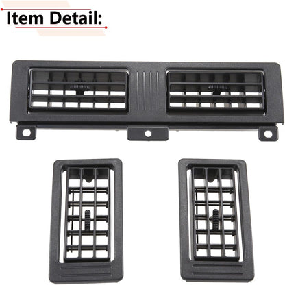 Nissan D21Dashboard Heater Air Vent Grille Set Compatible with Nissan Navara D21 Hardbody Pickup 1986 to 1997 Year, Black Color