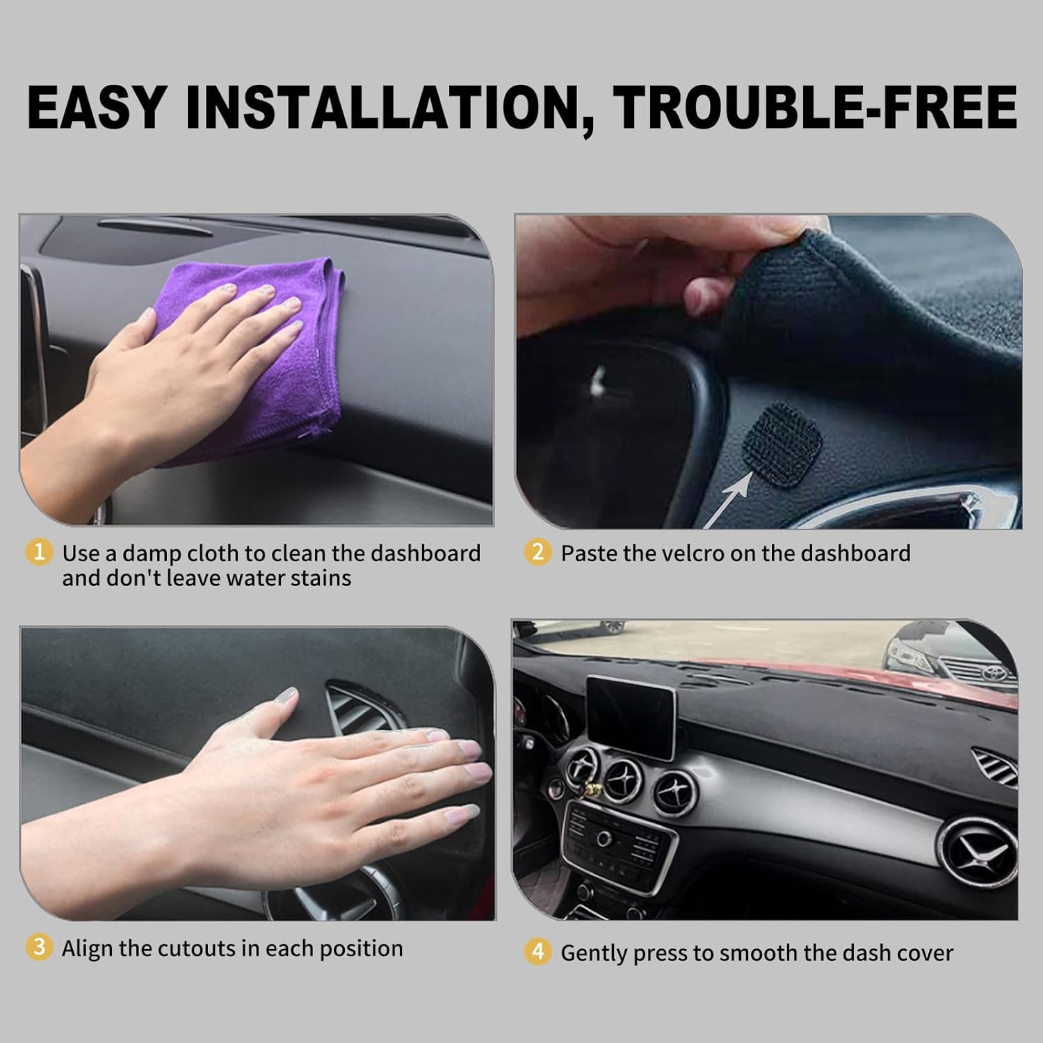 Nissan D21 Dashboard Cover Dash Cover Mat Pad Custom Fit for Nissan Pathfinder D21 Hardbody Pickup Truck 1986 1987 1988 1989 1990 1991 1992 1993 (Black)