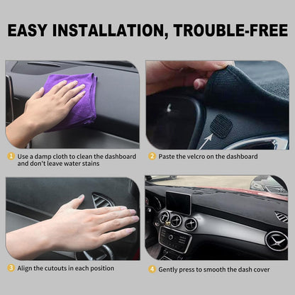 Nissan D21 Dashboard Cover Dash Cover Mat Pad Custom Fit for Nissan Pathfinder D21 Hardbody Pickup Truck 1986 1987 1988 1989 1990 1991 1992 1993 (Black)