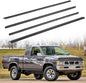 Pickup D21 Hardbody 4 Pcs Black Car Outer & Inner Door Window Moulding Trim Weatherstrip Seal Belt Compatible with Nissan Vehicle 1986-1994 Pickup D21 Hardbody, Replace#80820-01G00 80821-01G00 80834-01G00 80835-01G00