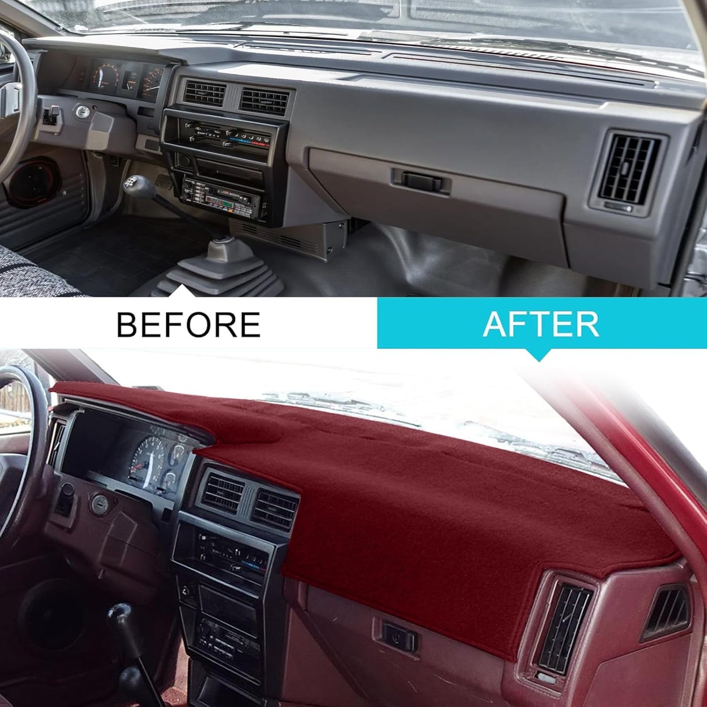  Nissan D21 Dashboard Cover Dash Cover Mat Pad Custom Fit for Nissan Pathfinder D21 Hardbody Pickup Truck 1986 1987 1988 1989 1990 1991 1992 1993 (Maroon)