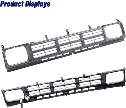 Nissan D21 Front Black Grille - Tailored for 1990-1992 Nissan D21 Base SE, with Precise Fit to 6231086G00 NI1200120
