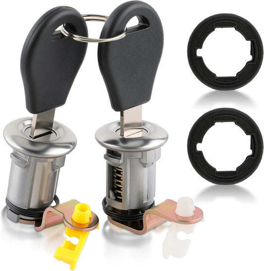 Nissan D21 2Pcs Left & Right Door Lock Set W/Key Fit for Nissan Pickup Hardbody D21 Navara King Cab Pickup 1986-1998 Models Replace# 80600-01G25 80601-01G25