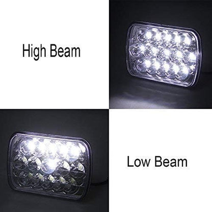 DOT Approved Super Bright Pair 5X7'' 7X6''Inch Headlights Hi-Lo Beam Compatible with Nissan Pickup Hardbody 240SX D21 NX