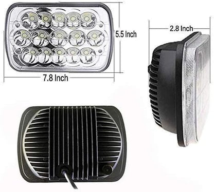 DOT Approved Super Bright Pair 5X7'' 7X6''Inch Headlights Hi-Lo Beam Compatible with Nissan Pickup Hardbody 240SX D21 NX